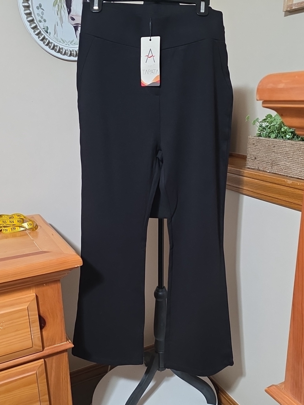 Tapata Black Boot-Cut Women's Pants